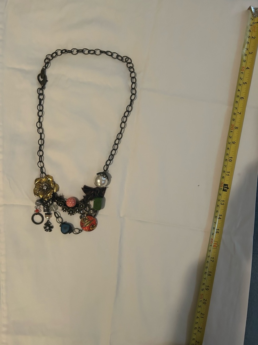 Plunder Multicolor Charm Necklace with Gold Flower Accent - Picture 5 of 5